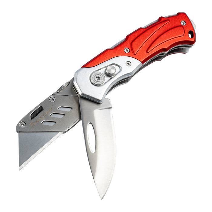 Tork Craft Knife Utility S/Steel Blades Foldable With 5 Spare Blades Kn005