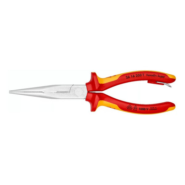 Knipex PLIER - LONG NOSE/CUTTER 200MM VDE 1000V CHROME - KPX2616200