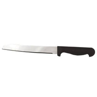 Bread Knife with Serrated Blade and Black Handle - Professional Kitchen Tool