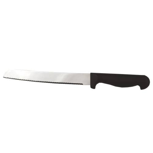 Bread Knife with Serrated Blade and Black Handle - Professional Kitchen Tool
