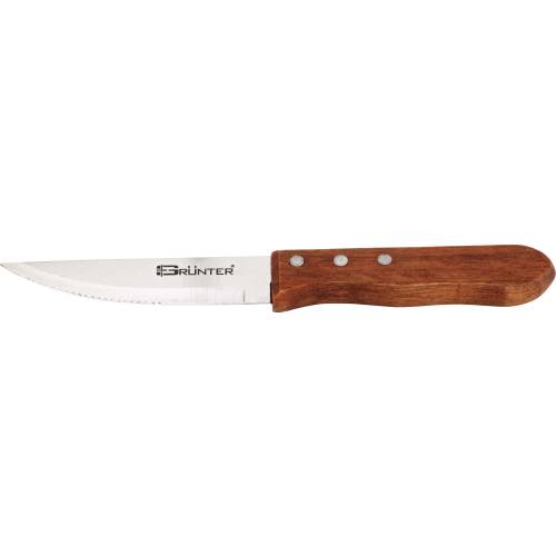 GRUNTER Steak Knife Deluxe Broad Blade - Wooden Handle (1) - KNS2125