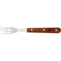 Deluxe Steak Fork with Wooden Handle - Professional Grade - Durable Cutlery
