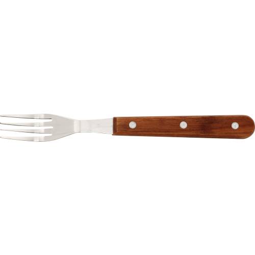 Deluxe Steak Fork with Wooden Handle - Professional Grade - Durable Cutlery
