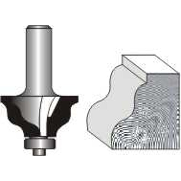 Wavy Edge Router Bit 1 1/4' X 11/16' 1/2' Shank - Woodworking Tool, Edge Profile Cutter