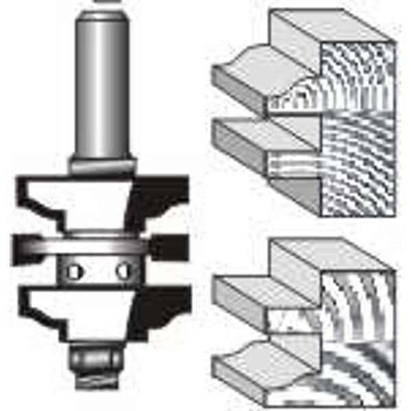 Ogee Router Bit Set - Reversible Rail & Stile for Cabinet Doors
