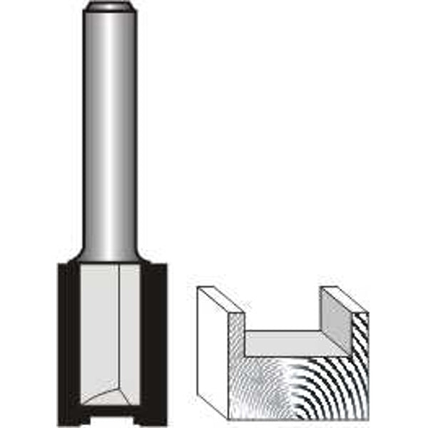 Chavda Pro-Tech Straight Router Bit, 5mm x 14mm, Two Flute Carbide, 1/4