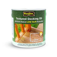 Rustins Textured Decking Oil 2.5L - Low Slip Wood Protector, Clear Finish for Decks & Outdoor Furniture