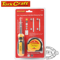 Tork Craft | Screwdriver 6 in 1 & 5m Measuring Tape - KT2302
