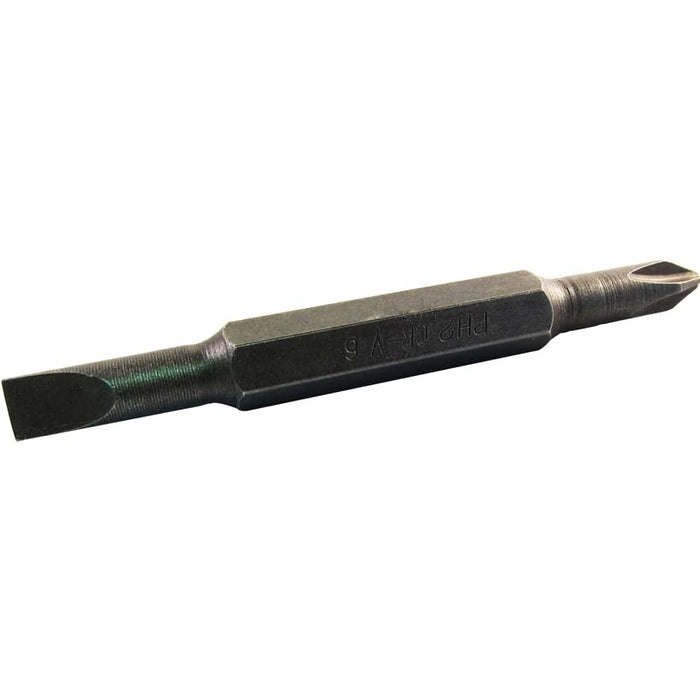 Double Ended Screwdriver Bit: 75mm Slotted/Phillips (SL6mm/PH2) - Versatile Tool for Repair & Maintenance