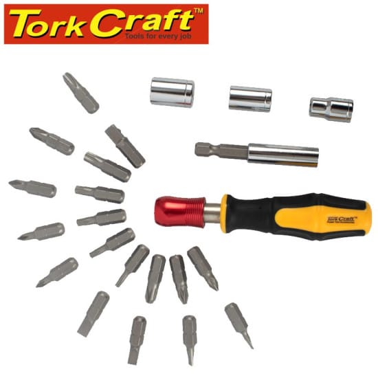 S/DRIVER INSERT & SOCKET BIT SET 23PC WITH BIT HOLDER