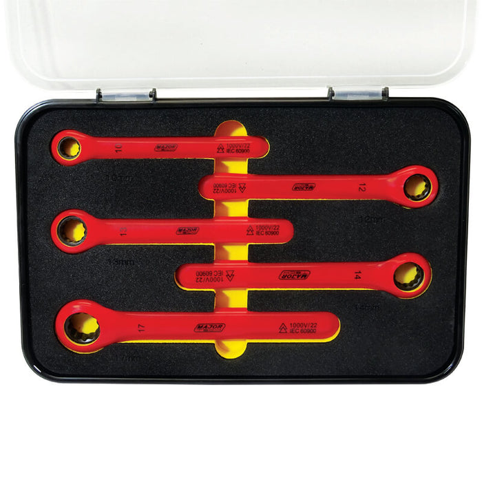 Major Tech 1000V AC/1500V DC Insulated Ring Gear Wrench Set | KV-5RRS - image 2