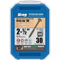 Kreg Kreg Hd Protec Kote Pocket Hole Screws 64 Mm 2.50' #14 Coarse Thread Mx Kr Sml C2 X250 30