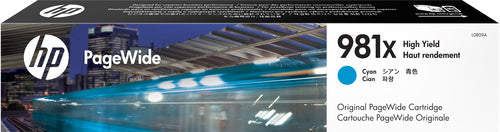 HP 981X Cyan Original PageWide Cartridge-L0R09A