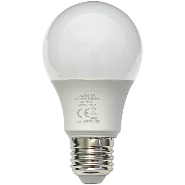 Major Tech 9W A60 E27 LED Lamp 6000K LA60E27-9C