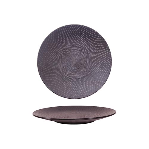 LUZERNE Urban - Black Swirl - Round Coupe Plate - 19Cm (24) - LAAK6110019/039021A