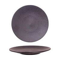 LUZERNE Urban Black Swirl Round Coupe Plate 27.5cm - Fine Dining Dinnerware