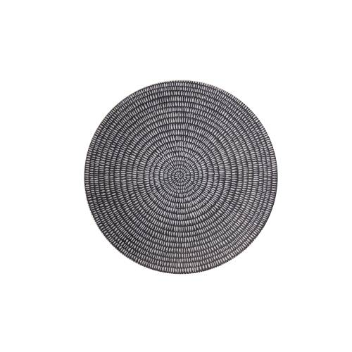 Luzerne Urban Storm Round Coupe Plate - 27.5cm - Stylish gray plate with textured, circular design. Perfect for fine dining.