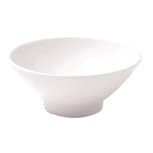 Luzerne White Porcelain Round V-Bowl 15.5cm - Restaurant & Home Dinnerware