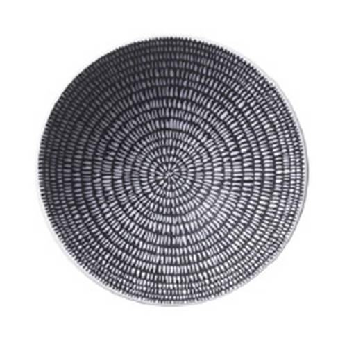LUZERNE URBAN STORM Round V-Bowl 15.5CM Black and White Pattern Dishware - chavda.com