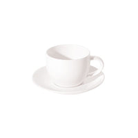 LUZERNE NEW BONE White Espresso Cup 11CL - Elegant Porcelain Coffee Cup and Saucer Set for Home & Cafe