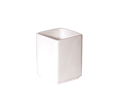 Luzerne New Bone White Tall Sachet Holder 7.2cm Square Ceramic Vase Restaurant Hotel Tableware Organizer Lacw1707005