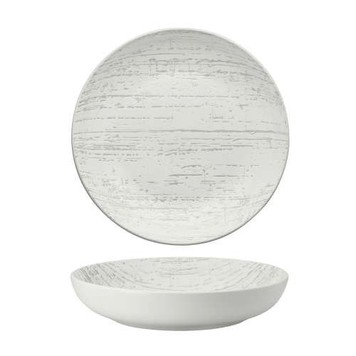 LUZERNE Drizzle - White - Round Deep Coupe Plate - 23Cm - (12) - LADZ6102023/HKA16901