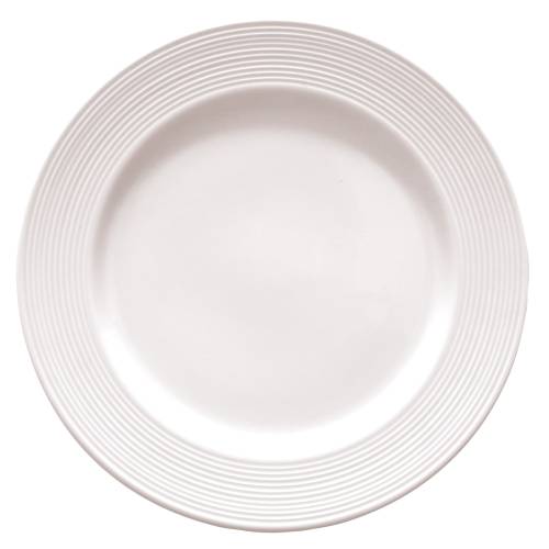 Luzerne Line White Rim Plate 25cm - Elegant Dinnerware - Shop Online