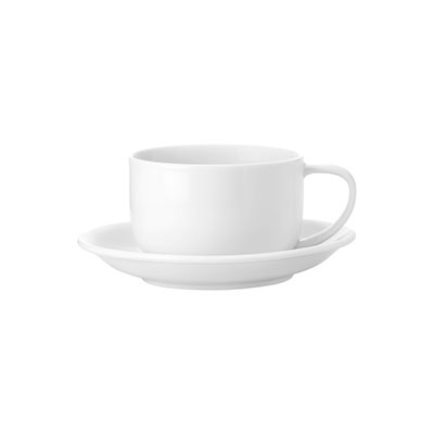 LUZERNE Olive White Espresso Cup 7cl - Elegant Porcelain Coffee Cup and Saucer for Hotels & Restaurants