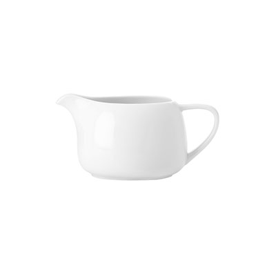 Luzerne Olive White Creamer 14cl - Ceramic Milk Jug, Chip Resistant, Restaurant Quality