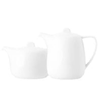 Luzerne Olive White Porcelain Teapot - Hotelware | Chavda.com
