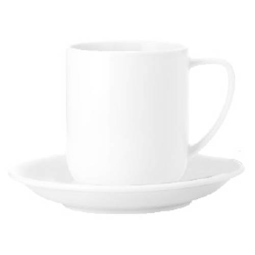 LUZERNE Olive White Mug, 30cl Coffee Cup & Saucer - Restaurant Quality