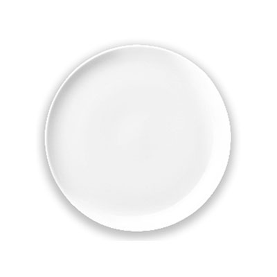 LUZERNE Olive - White - Round Coupe Plate - 31Cm (12) - LAOL1201131