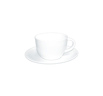 Luzerne Olive White Saucer - 15cm - Hotel & Restaurant Grade | Chavda.com