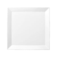 Luzerne Olive White Square Plate 26cm - Restaurant Quality Porcelain Dinnerware