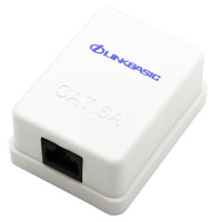 LINKBASIC CAT6A Surface Mount Box, Single Port Ethernet Network Connector