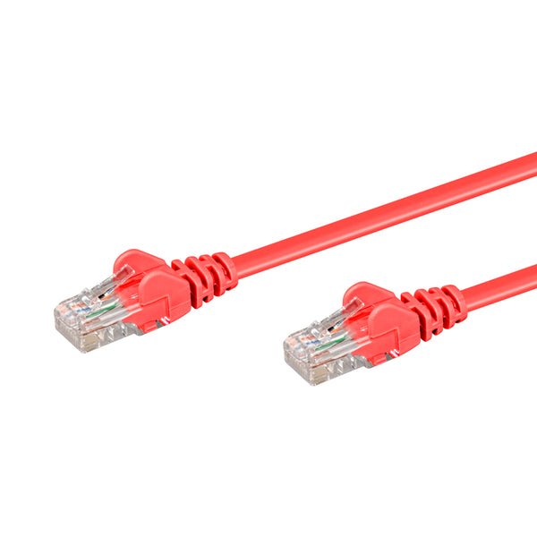 30M CAT5E MOULDED FLYLEAD - RED - NET-CAT5-R-30M-LQ