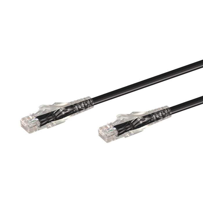 LINKQNET 0.2M RJ45 CAT6 ANTI-SNAG MOULDED PVC NETWORK FLYLEAD - BLACK - NET-CAT6-BK-0.2M-LQ
