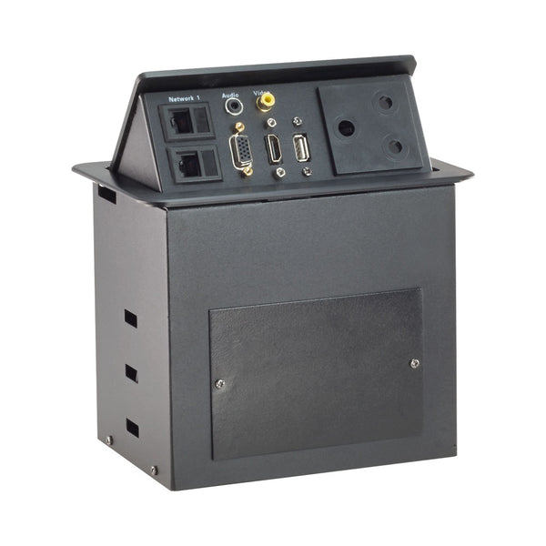 POPUP (PWR,2XLAN,1XUSB,1X AUD,1X VGA,1X VID,1X HD) - NET-DMS-321