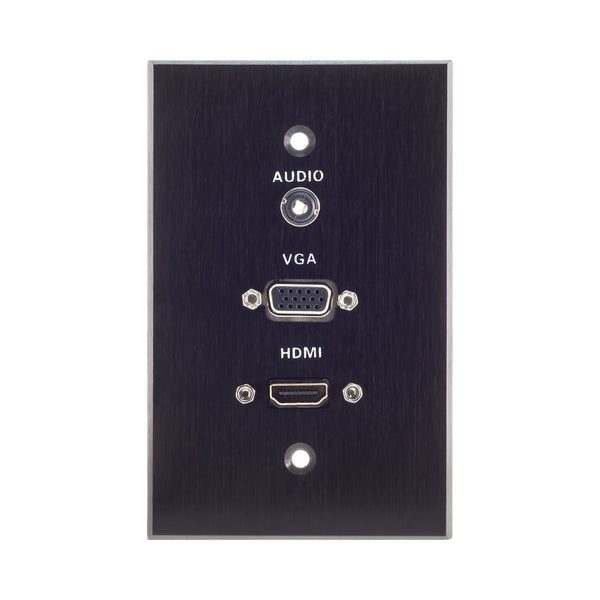 WALL PLATE 1X VGA, 1X HDMI, 1X AUD - NET-QC-12583