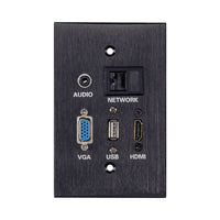 WALL PLATE 1X VGA,1X HDMI,1X AUD,1X USB,1X LAN -1M - NET-QC-12584