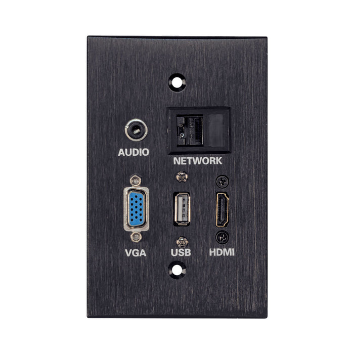 WALL PLATE 1X VGA,1X HDMI,1X AUD,1X USB,1X LAN -1M - NET-QC-12584