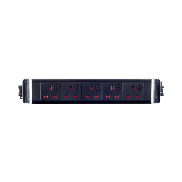 5-WAY BRITISH PWR SKT, GST18 F/M PLUG 16A BLK* - PWR-OFFICE-BRITISH