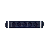 5-WAY EU PWR WITH GST18 F/M PLUG 16A 250V BLK* - PWR-OFFICE-EU