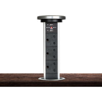 MOTORIZED POP-UP COLUMN (90MM), 3X SA, 2X USB 2.1A - NET-POPUP-MOTOR-LQ