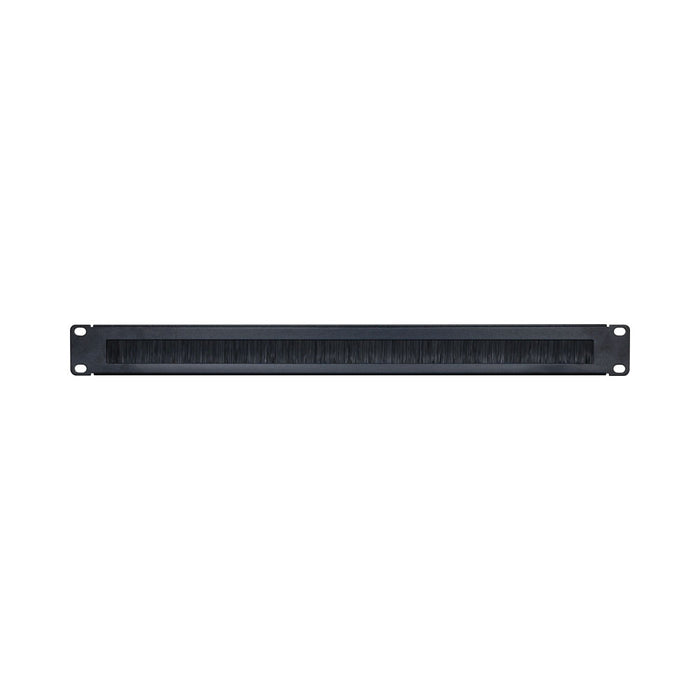 1U BRUSH PANEL WITH SHORT BASE PLATE WITH SCREWS - NET-BRUSH-LQ