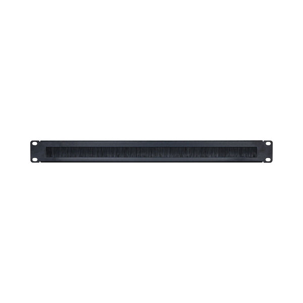 1U BRUSH PANEL WITH SHORT BASE PLATE WITH SCREWS - NET-BRUSH-LQ