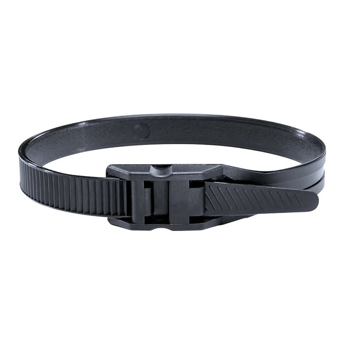 Black Cable Tie 335x9mm - Flat Head, Serrated - Wire Tie, Zip Tie - Secure Fastening