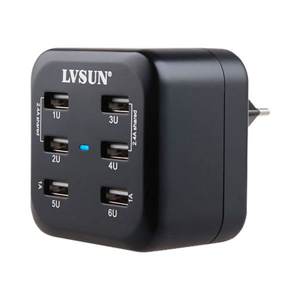 LVSUN 6-P USB 34W 5V 6.8A CHARGING STATION(LS-6US) - USB-6P-CHARGE-LV