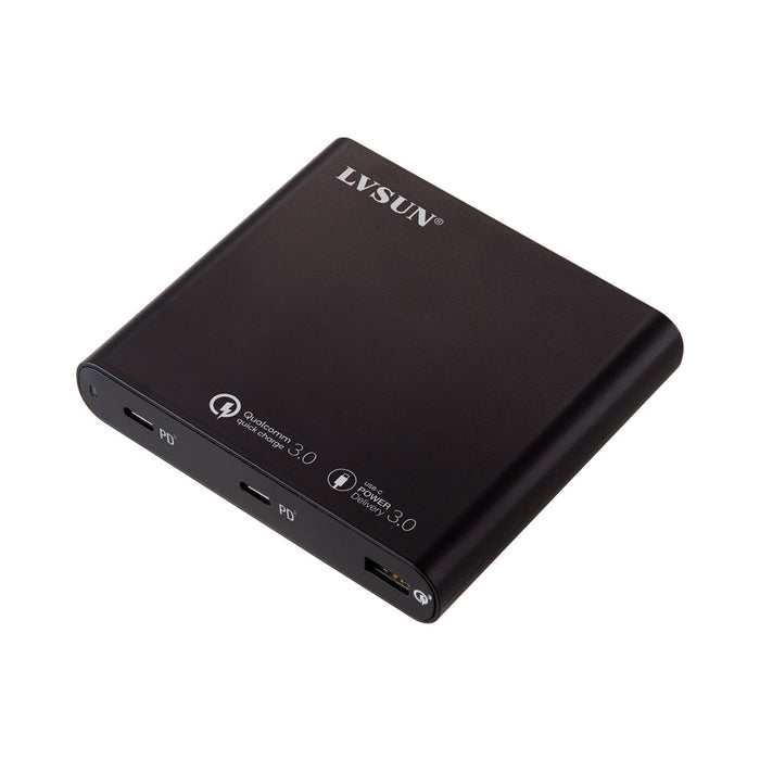 LVSUN 87W QC3.0 TYPE-C LAPTOP CHARGER, NO TIPS,.. - USB-CHRG-87W-QC3-BLK