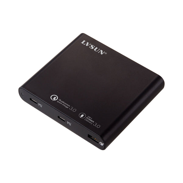 LVSUN 87W QC3.0 TYPE-C LAPTOP CHARGER, NO TIPS,.. - USB-CHRG-87W-QC3-BLK